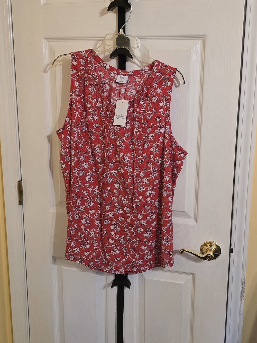 croft & barrow Red Floral Sleeveless Camisole